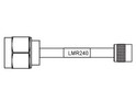 LMR240 (GBC240) Coax Cable terminated to N Type Plug to TNC Plug