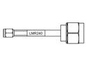 LMR240 (GBC240) Coax Cable terminated to SMA Plug to N Type Plug