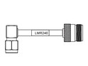 LMR240 (GBC240) Coax Cable terminated to SMA Right Angle Plug to N-Type Socket