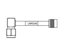 LMR240 (GBC240) Coax Cable terminated to SMA Right Angle Plug to TNC Plug