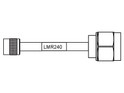 LMR240 (GBC240) Coax Cable terminated to TNC Reverse Polarity Plug to N Type Plug