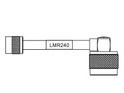 LMR240 (GBC240) Coax Cable terminated to TNC Reverse Polarity To N Type Right Angle Plug