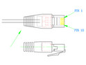 CAT5e UTP Patch Cable terminated to RJ48 to Open End