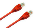 RJ45 to RJ45 Patch Lead using CAT5e UTP Stranded Cable, Red with Red Boots