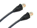 RJ45 to RJ45 Patch Lead using CAT5e UTP Stranded Cable, Black with Black Boots