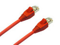RJ45 to RJ45 Patch Lead using CAT5e FTP Stranded Cable, Red with Red Boots