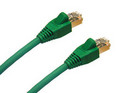 RJ45 to RJ45 Patch Lead using CAT5e FTP Stranded Cable, Green with Green Boots