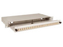 19" Sliding Drawer Singlemode Patch Panel For 4 Fibres Comprising of 4 x E2000 Simplex Adapters & Fibre Management Kit