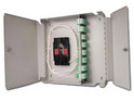 Double Door Lockable Wall Box With 18 SC Singlemode Duplex Adapters For 36 Fibres