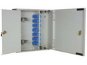 Double Door Lockable Wall Box With 36 LC QUAD Singlemode Adapters For 144 Fibres