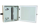 Double Door Lockable Wall Box (96 pos) With 24 ST Singlemode Simplex Adapters For 24 Fibres