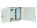 12 Position Low Profile Wall Box With 4 LC Multimode Duplex Adapters For 8 Fibres