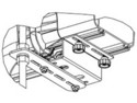 OMX frame centre support bracket kit; 16mm (.63")