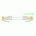 Flat Cable FCC68 4 Core Cable terminated to RJ11 6P4C Plug to RJ11 6P4C Plug