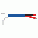 YY Cable 2 Core 0.75mm 0.4 Metre terminated to Cable 2 Power to IR Module (Short) 2 x 11mm Blade Terminals to 2.1mm Right Angle DC Plug