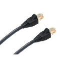 RJ45 to RJ45 Patch Lead using CAT5e External Grade UTP Stranded Cable, Black with Black Boots.