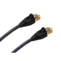 RJ45 to RJ45 Patch Lead using CAT5e FTP Solid Cable, Black with Black Boots